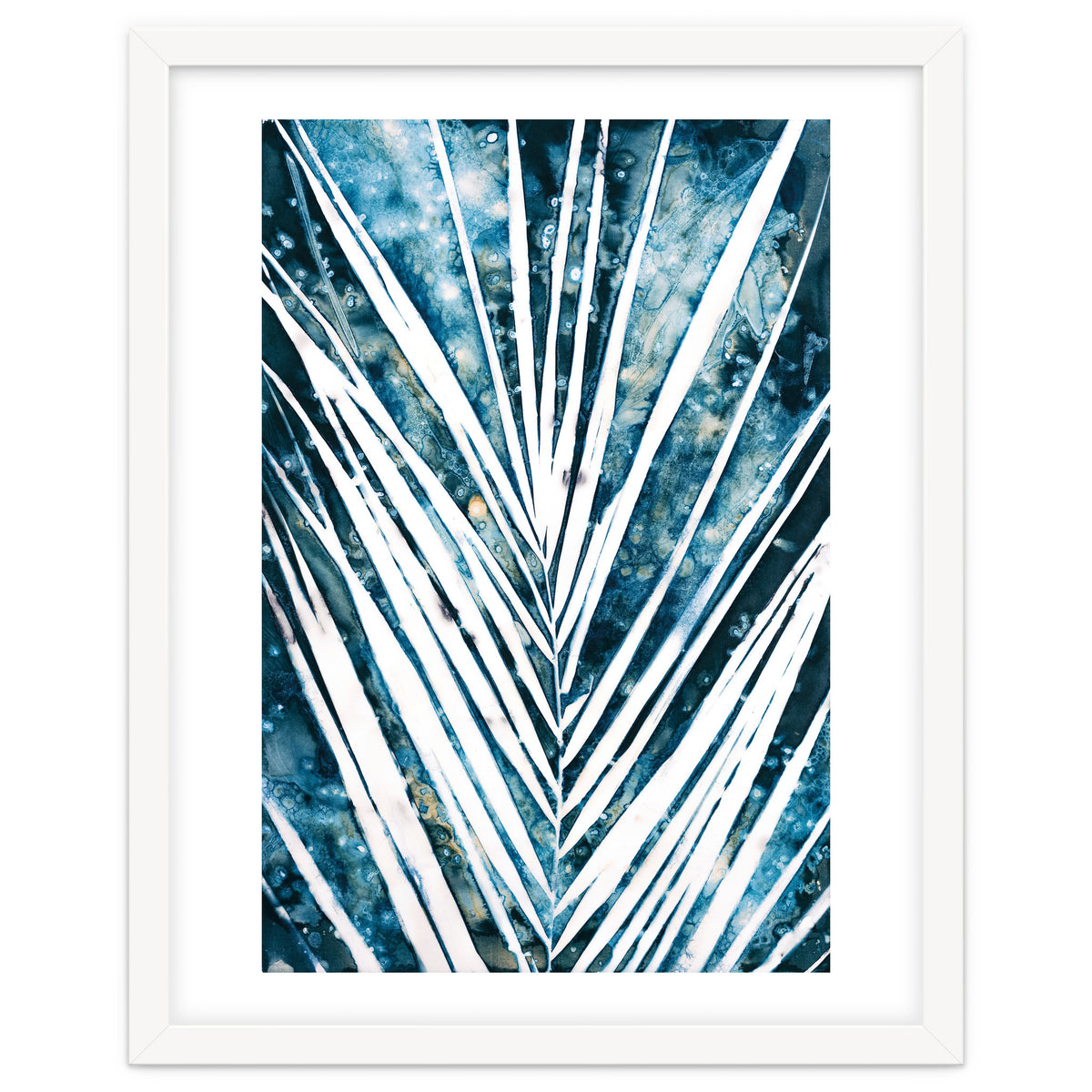 Indigo Blue Botanical Leaves No. 4