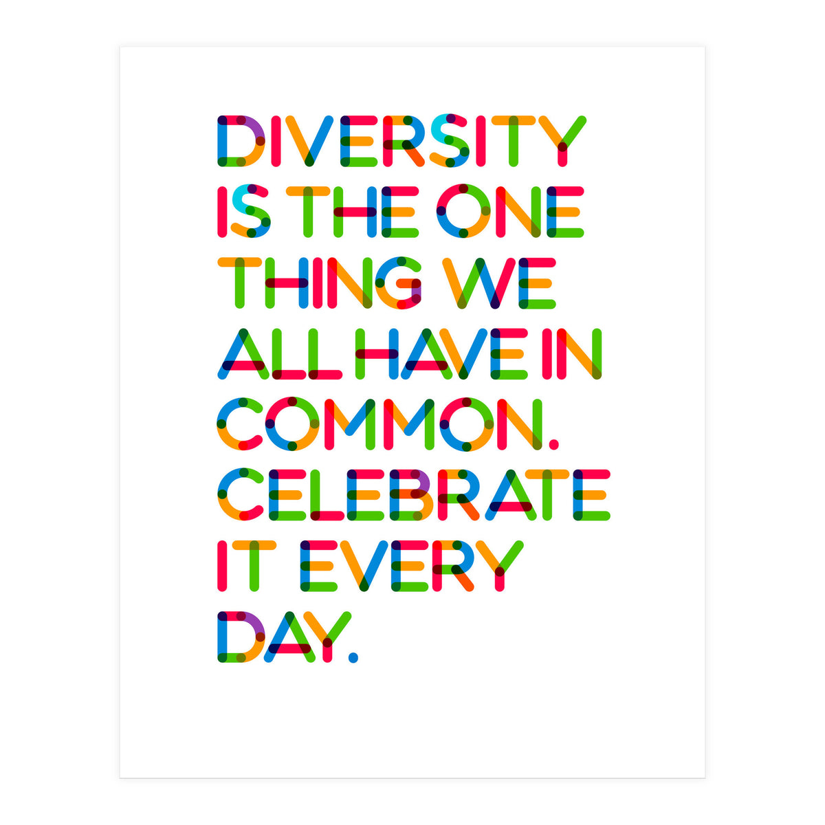 DIVERSITY (white Version) (Print Only)