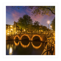 AMSTERDAM Idyllic nightscape from Keizersgracht  (Print Only)