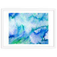 Watercolor turquoise tie-dye