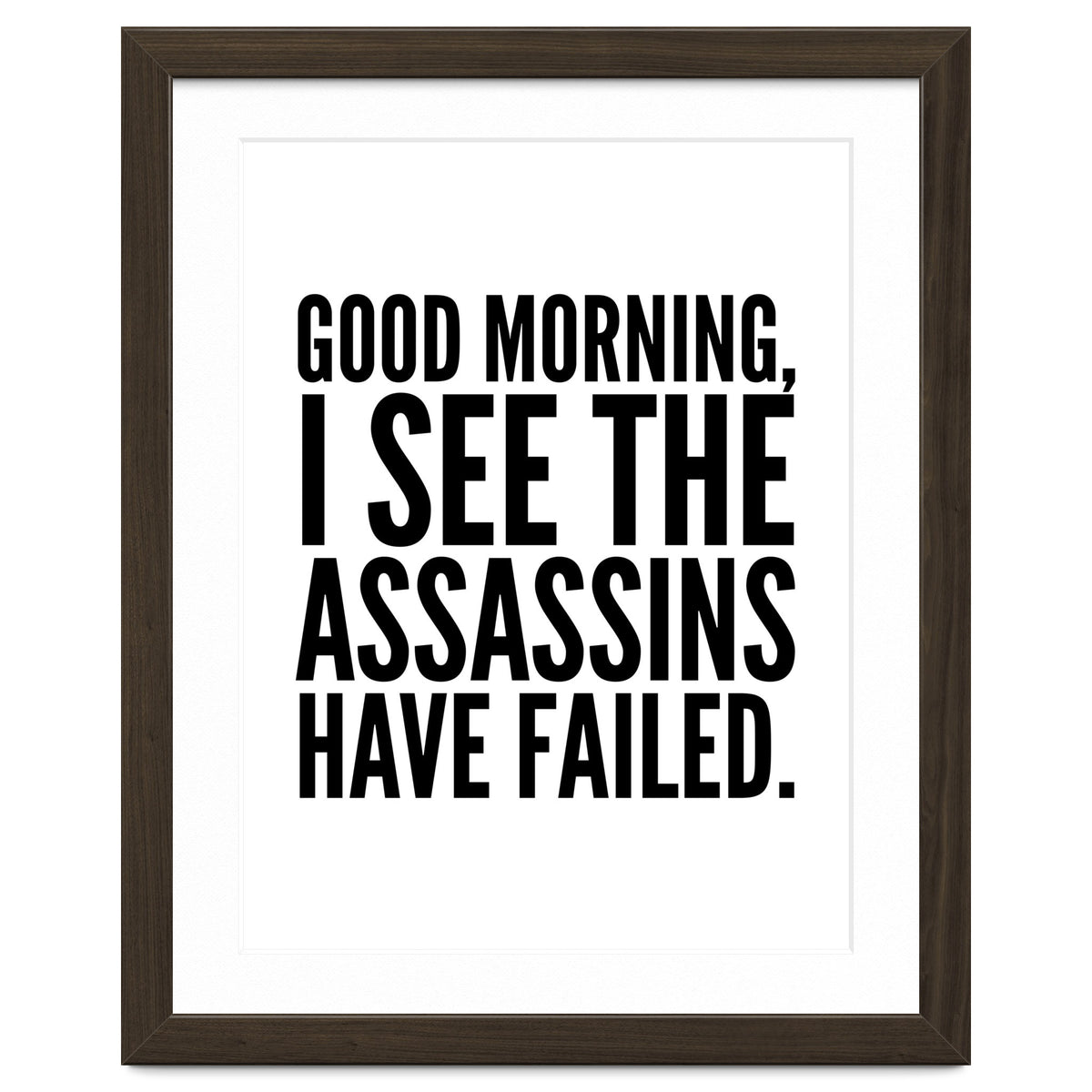 Good Morning I See The Assasins Have Failed