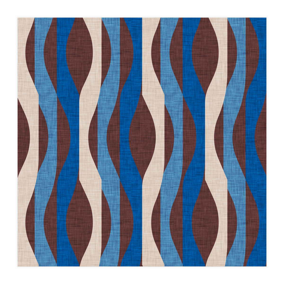 Mod Stripes Blue  (Print Only)