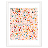 Blush Terrazzo | Pink Eclectic Speckles | Abstract Confetti Painting | Chic Bohemian Illustration thumbnail