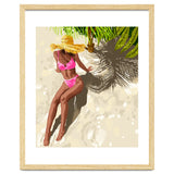 Sky above, sand below, peace within poster, Woman of color fashion black woman on the bikini beach thumbnail