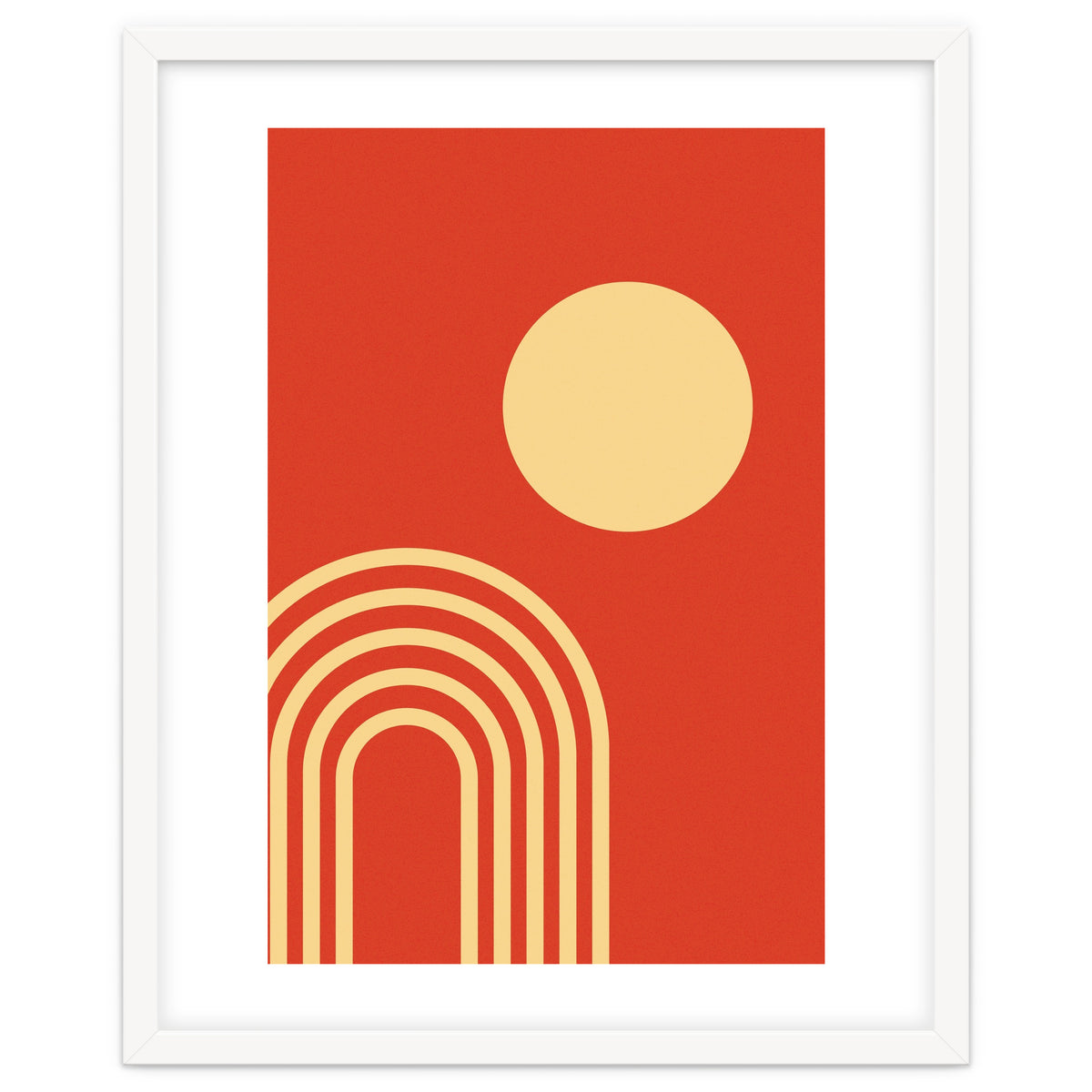 Mid Century Sun and Rainbow Lines