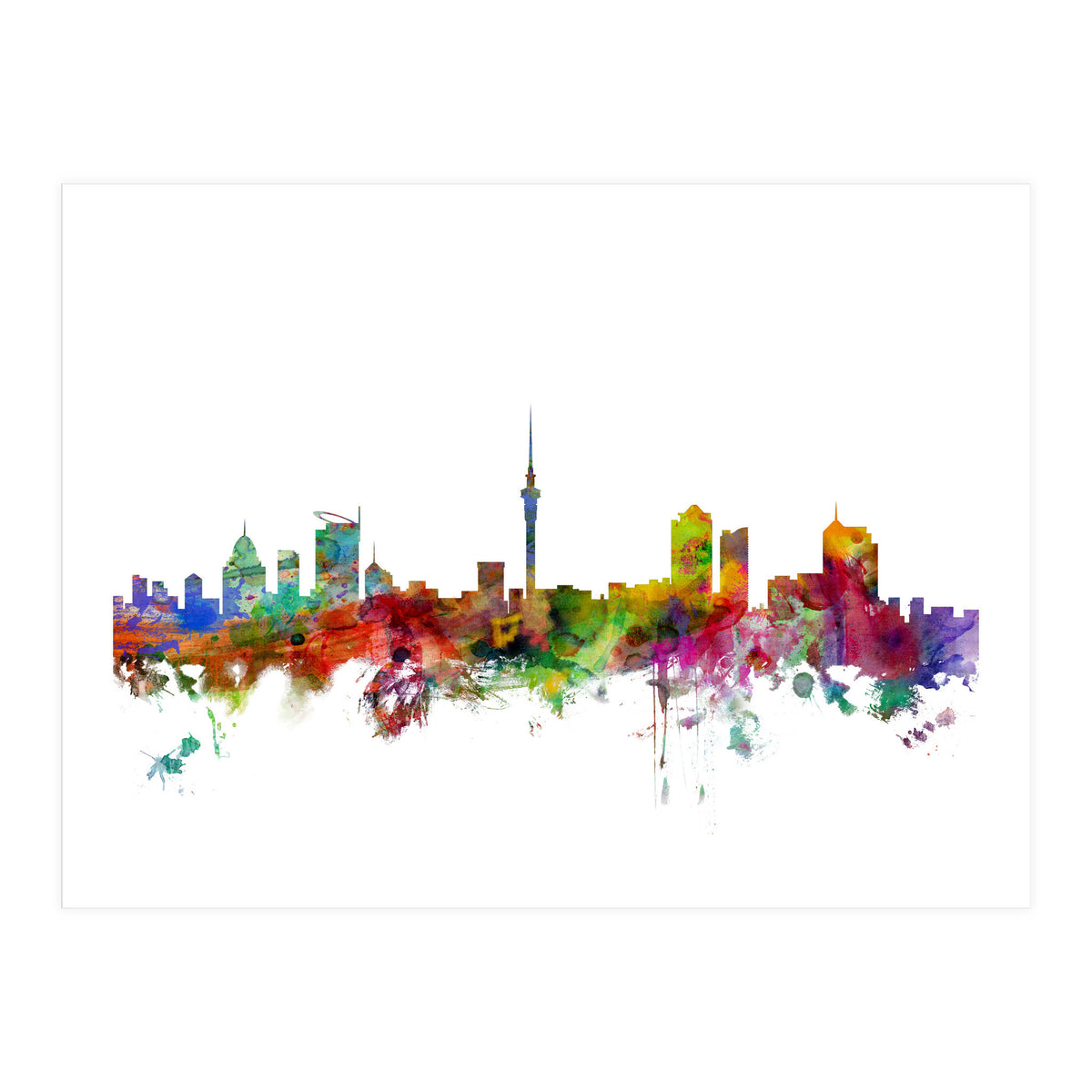 Auckland New Zealand Skyline (Print Only)