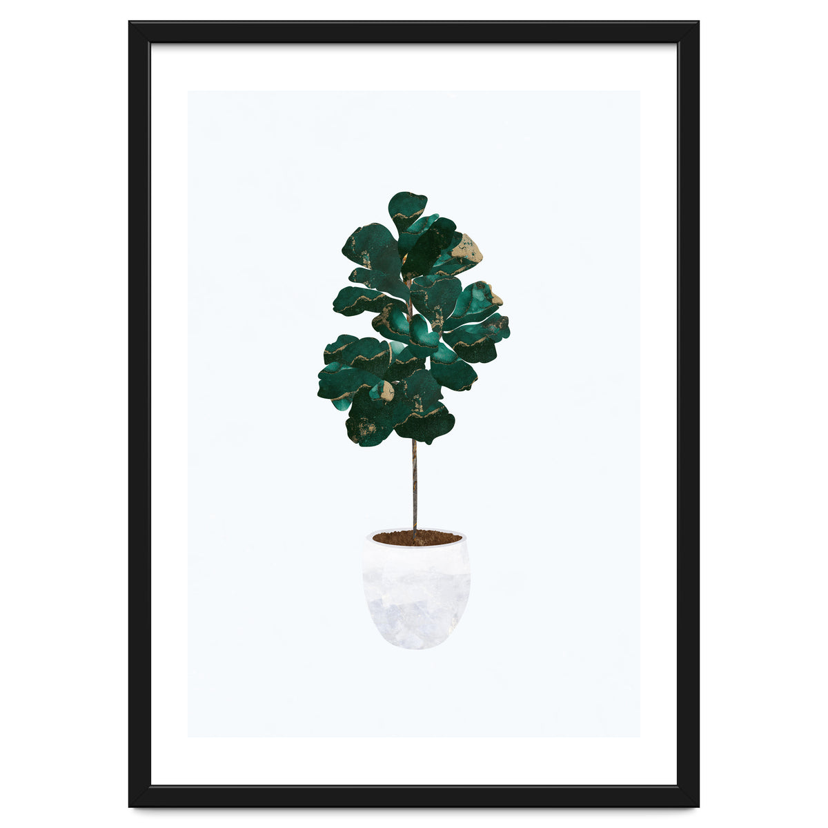 FIddle Leaf Fig gold and green