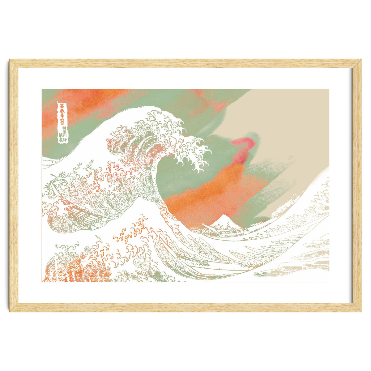 Calm into Great Wave Paint  I