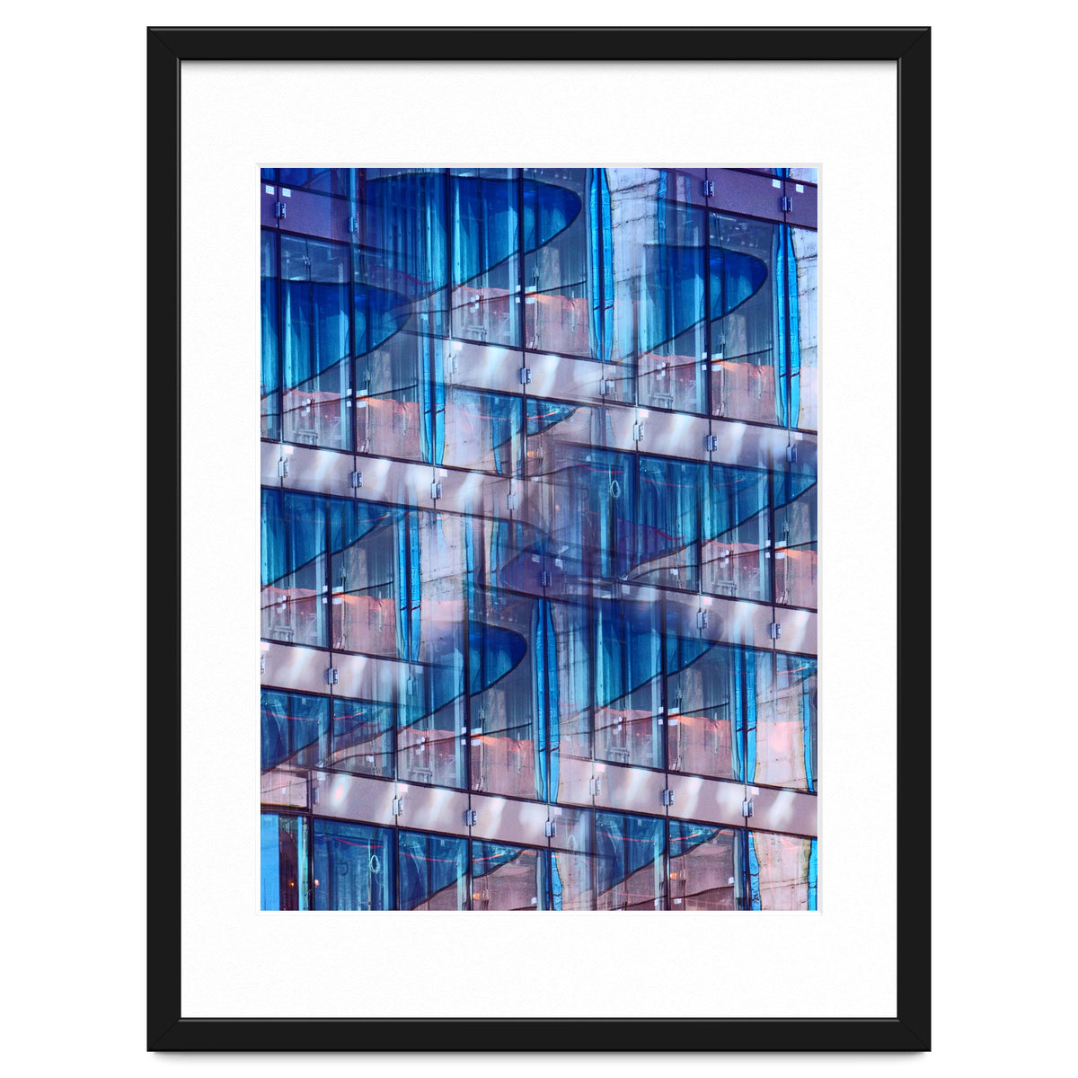 Blue Skyscraper Abstract