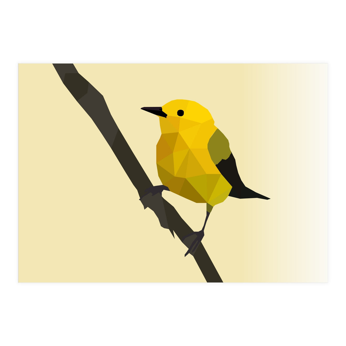 Prothonotary Warbler Low Poly Art (Print Only)