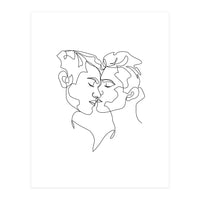 gay love line art (Print Only)