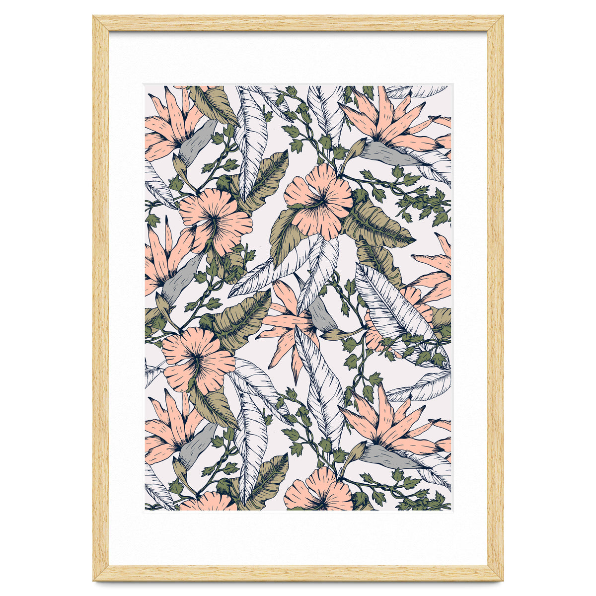 Tropical pattern pastel