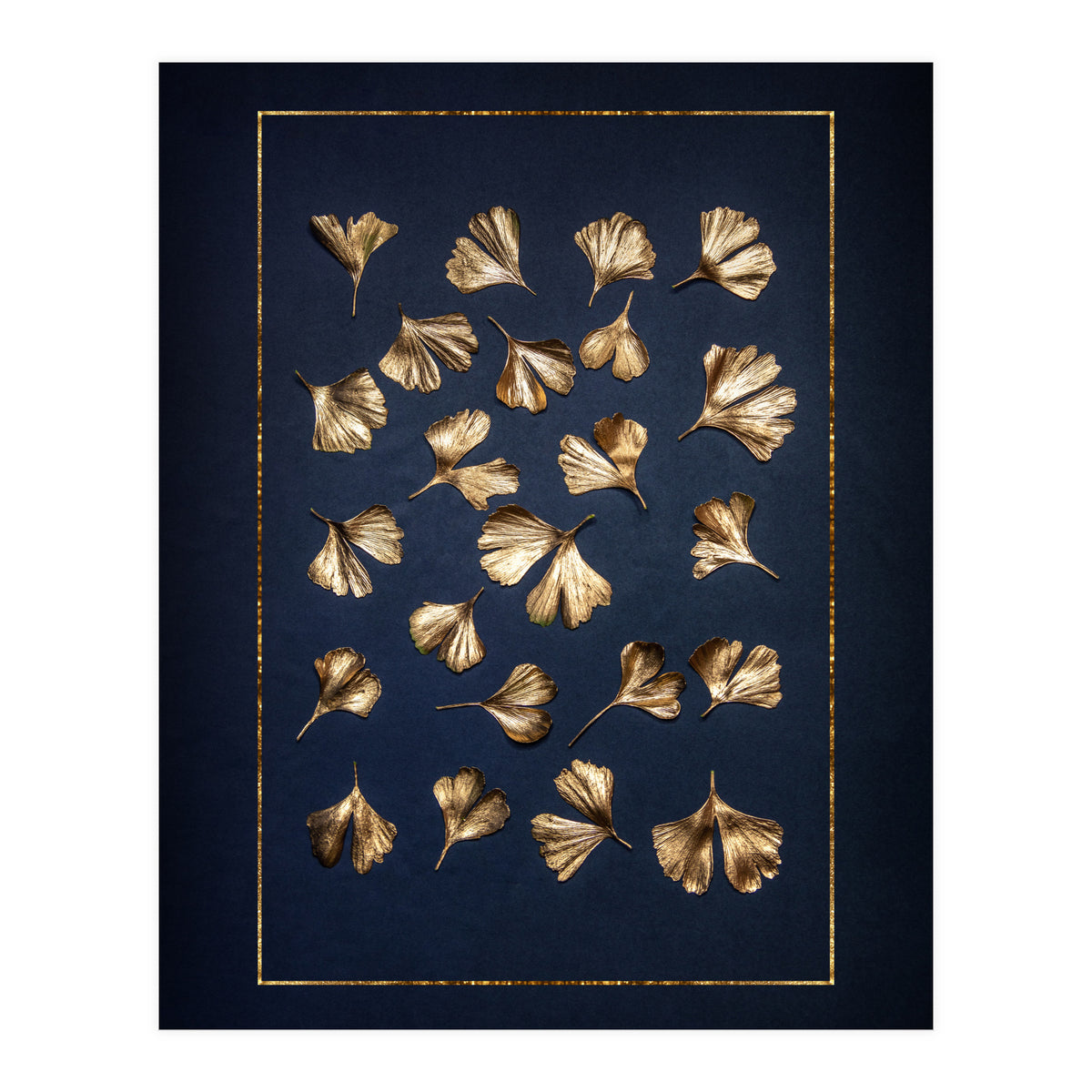 Golden Gingko Leafes (Print Only)
