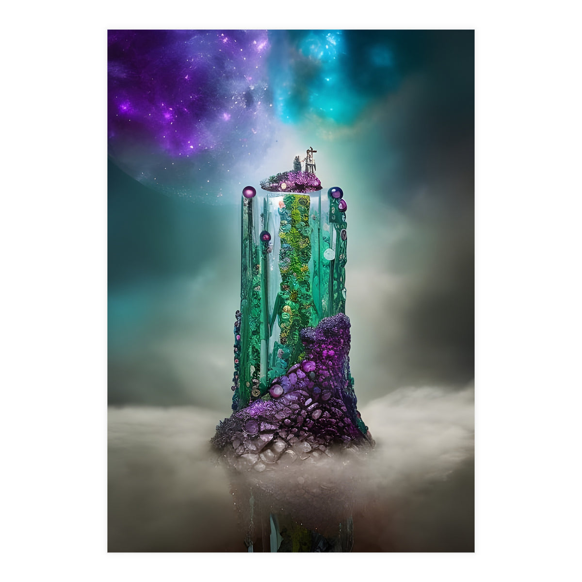 Cosmic Gemstone and Glass \|/ Universe (Print Only)