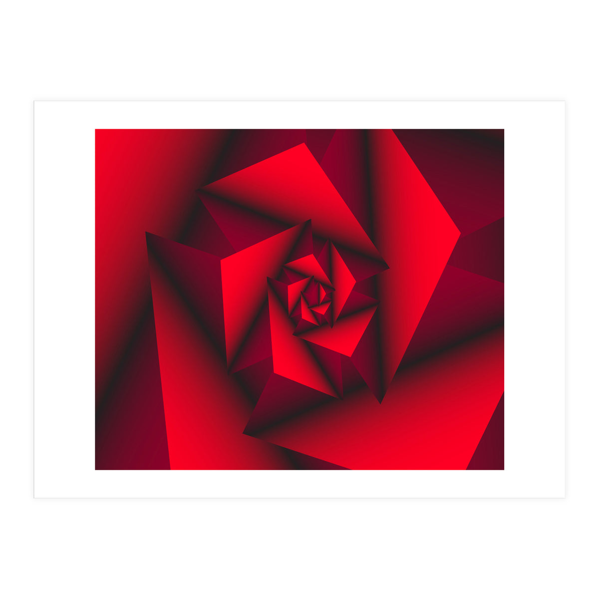 Red Abstract Geometric (Print Only)