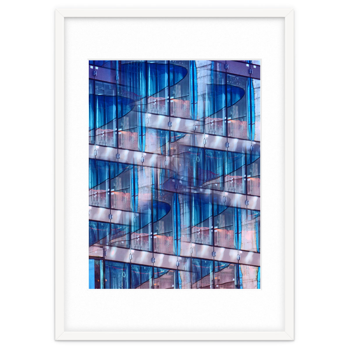 Blue Skyscraper Abstract