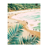 Beach Weekend | Pastel Ocean Sea Tropical Travel | Scenic Sand Palm People Boho Vacation (Print Only) thumbnail
