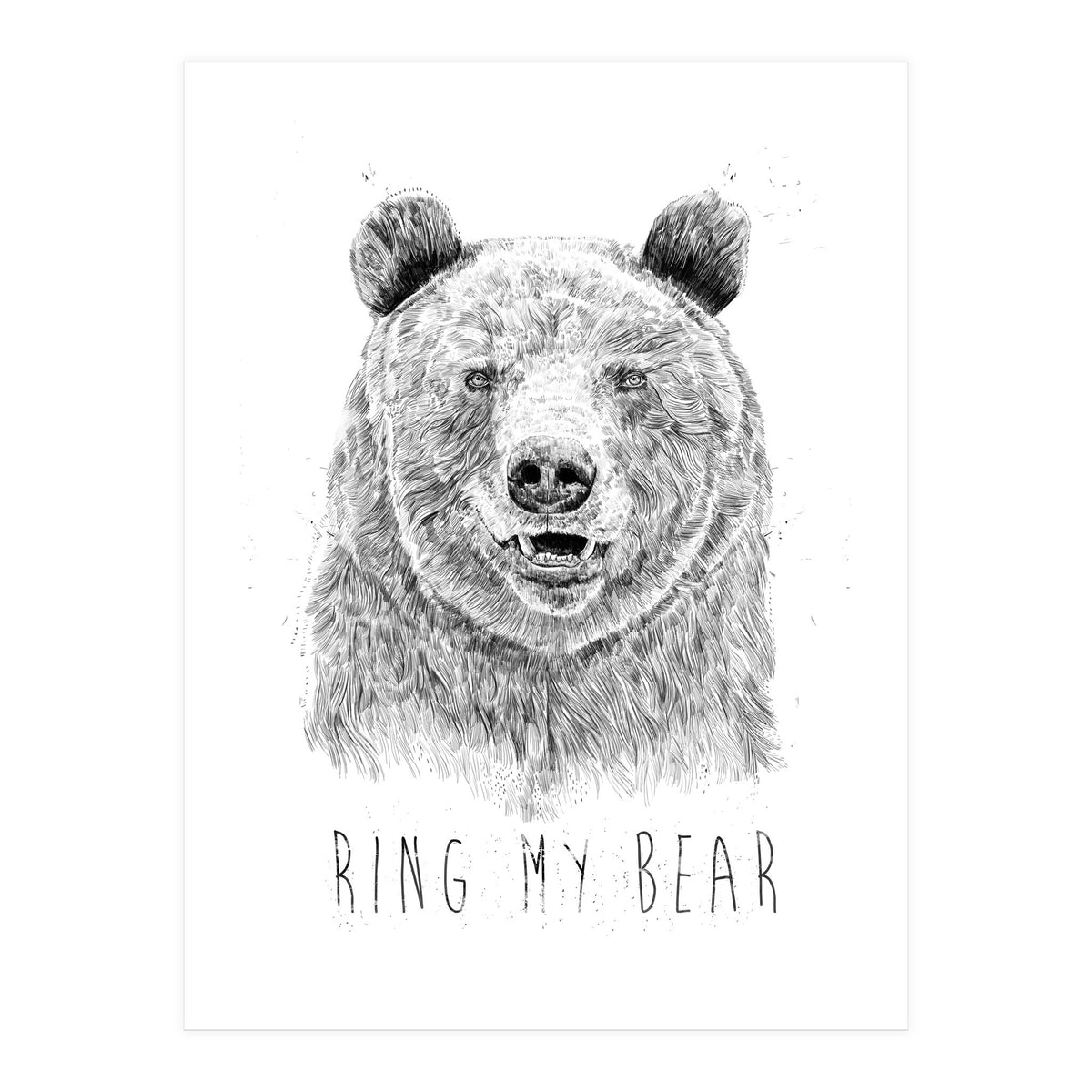 Ring My Bear (bw) (Print Only)