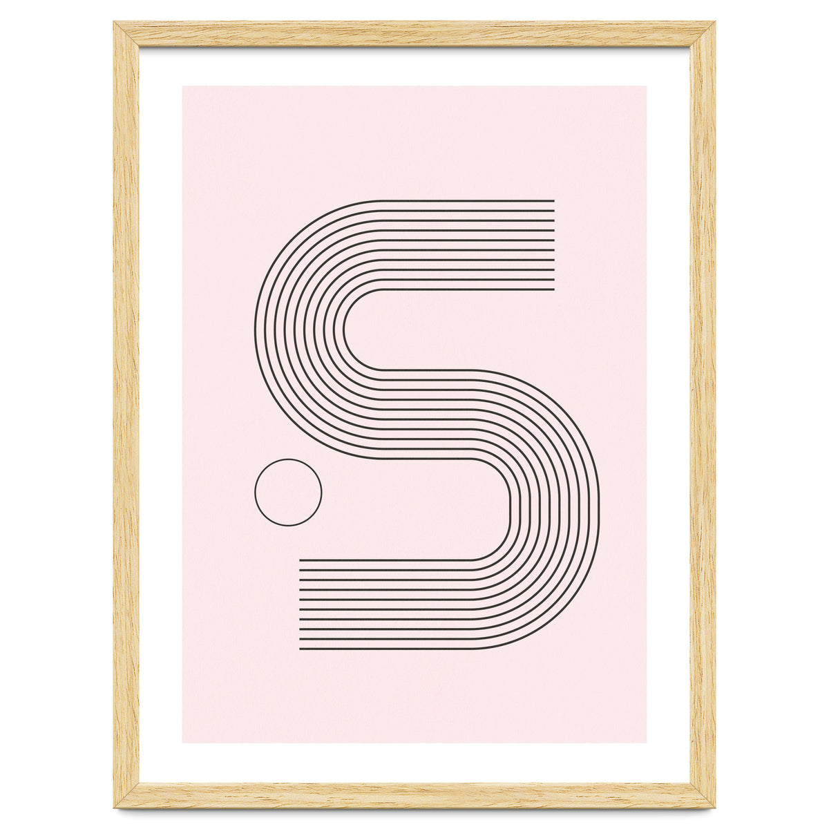 Rainbow Line Art Mid Century Modern