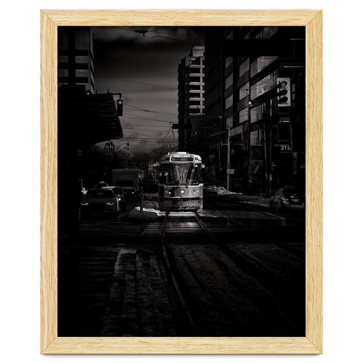 The 512 St. Clair Streetcar Toronto Canada Toned Version