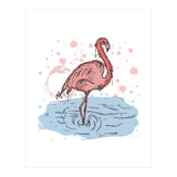 Flamingo Scribble sketch (Print Only) thumbnail