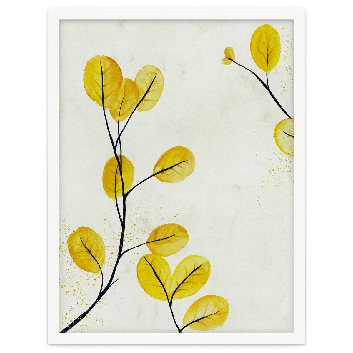 Golden birch leaves