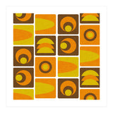 70s Cube Geo Brown  (Print Only) thumbnail