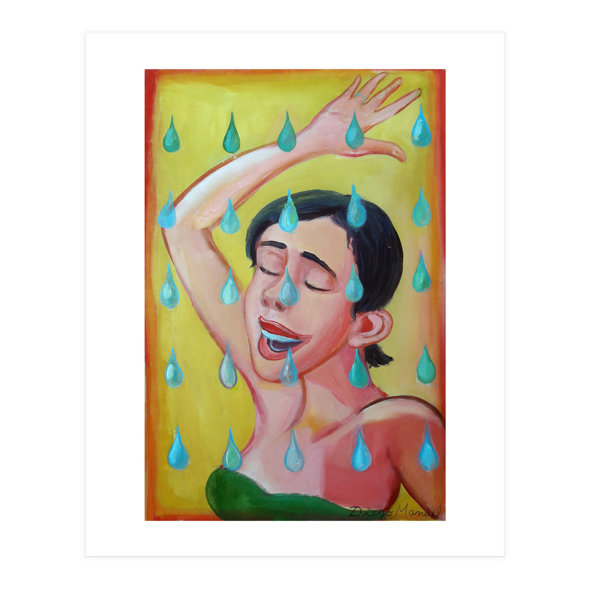 Chica Bajo La Lluvia (Print Only)