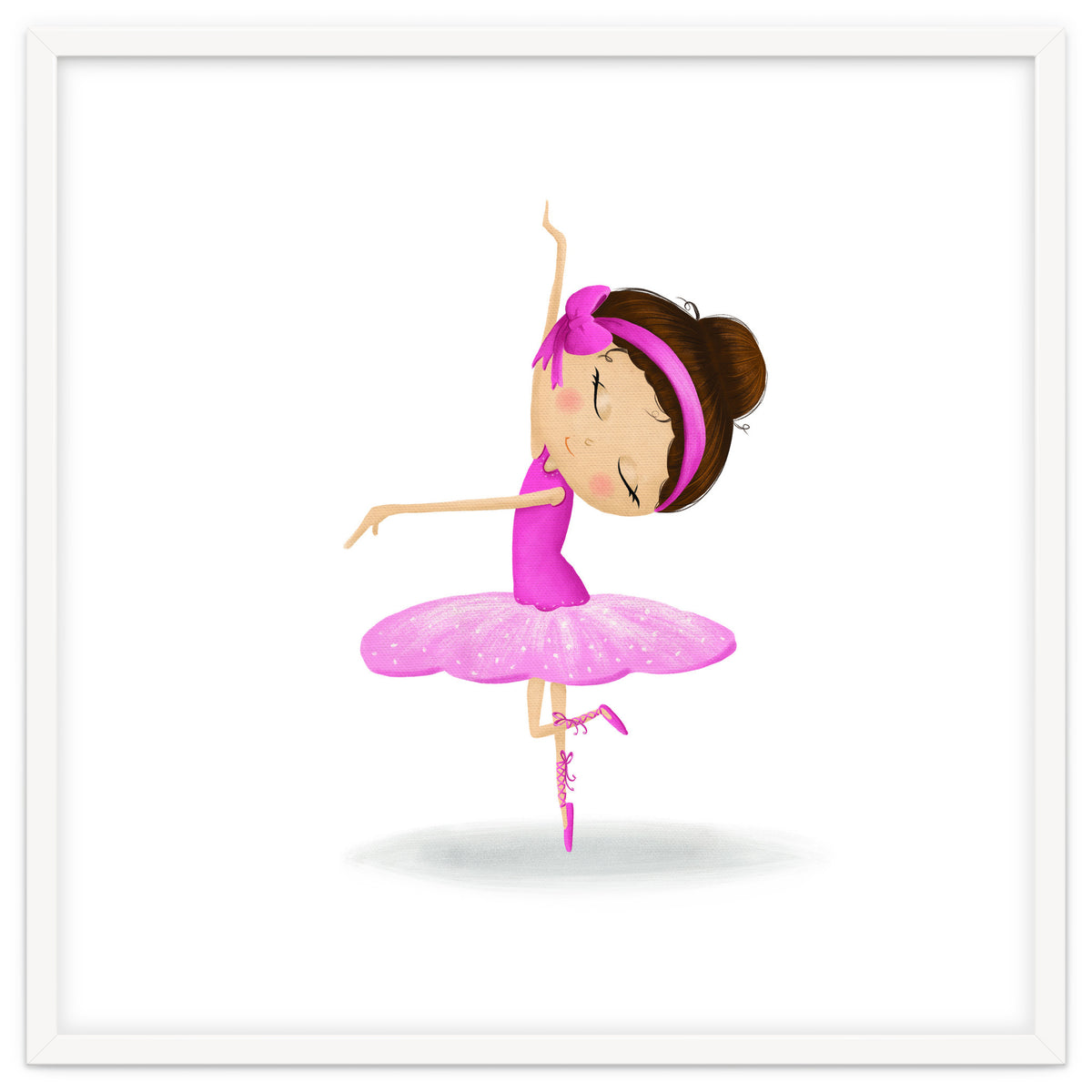 Adorable Twirling Ballerina Nursery Print