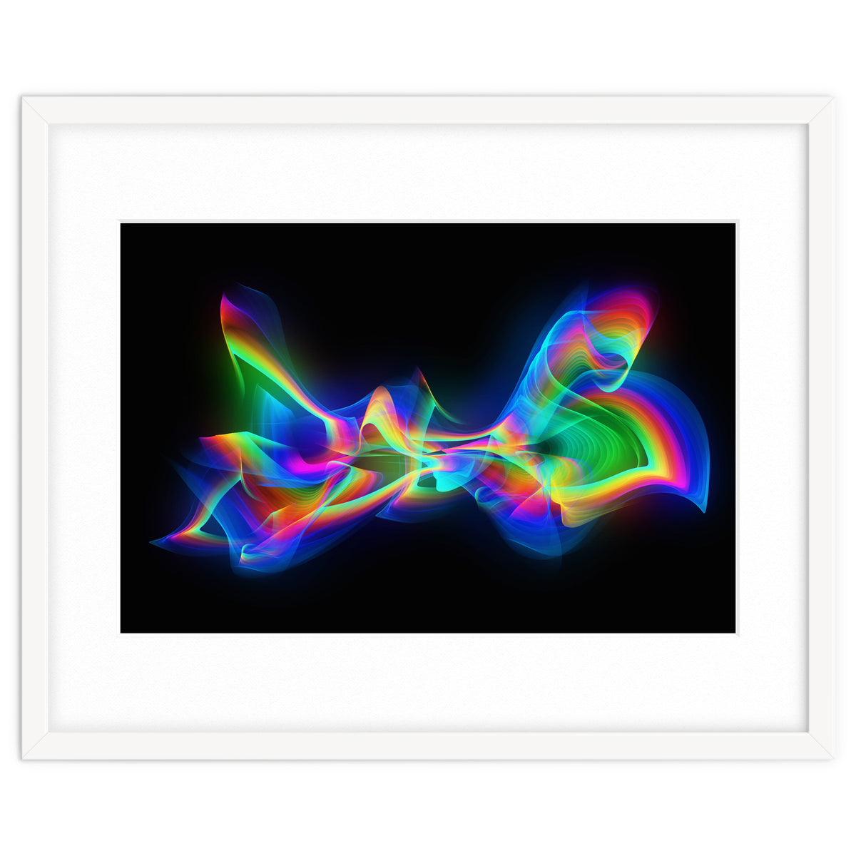 Abstract Colorful Flame Waves