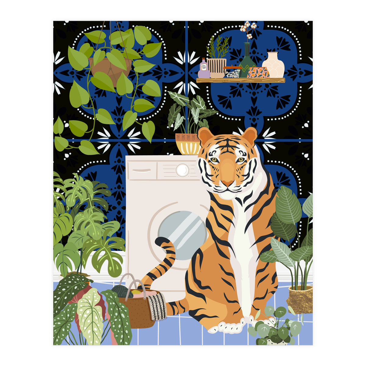 Tiger in My Laundry Room (Print Only)