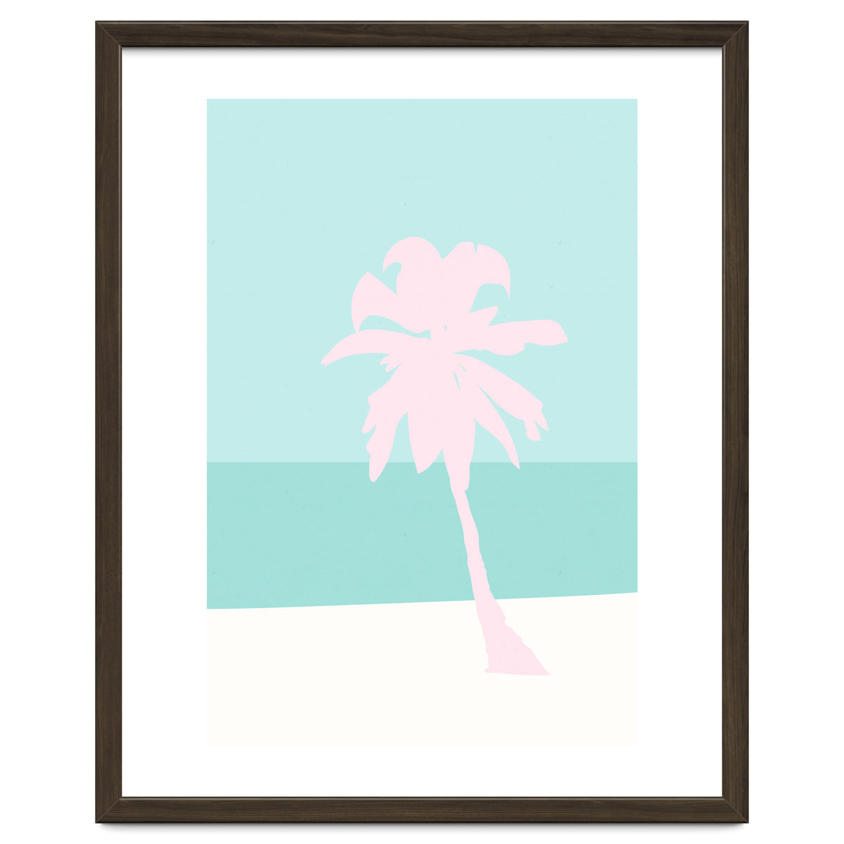 Minimal Palm Tree - Turquoise Coast