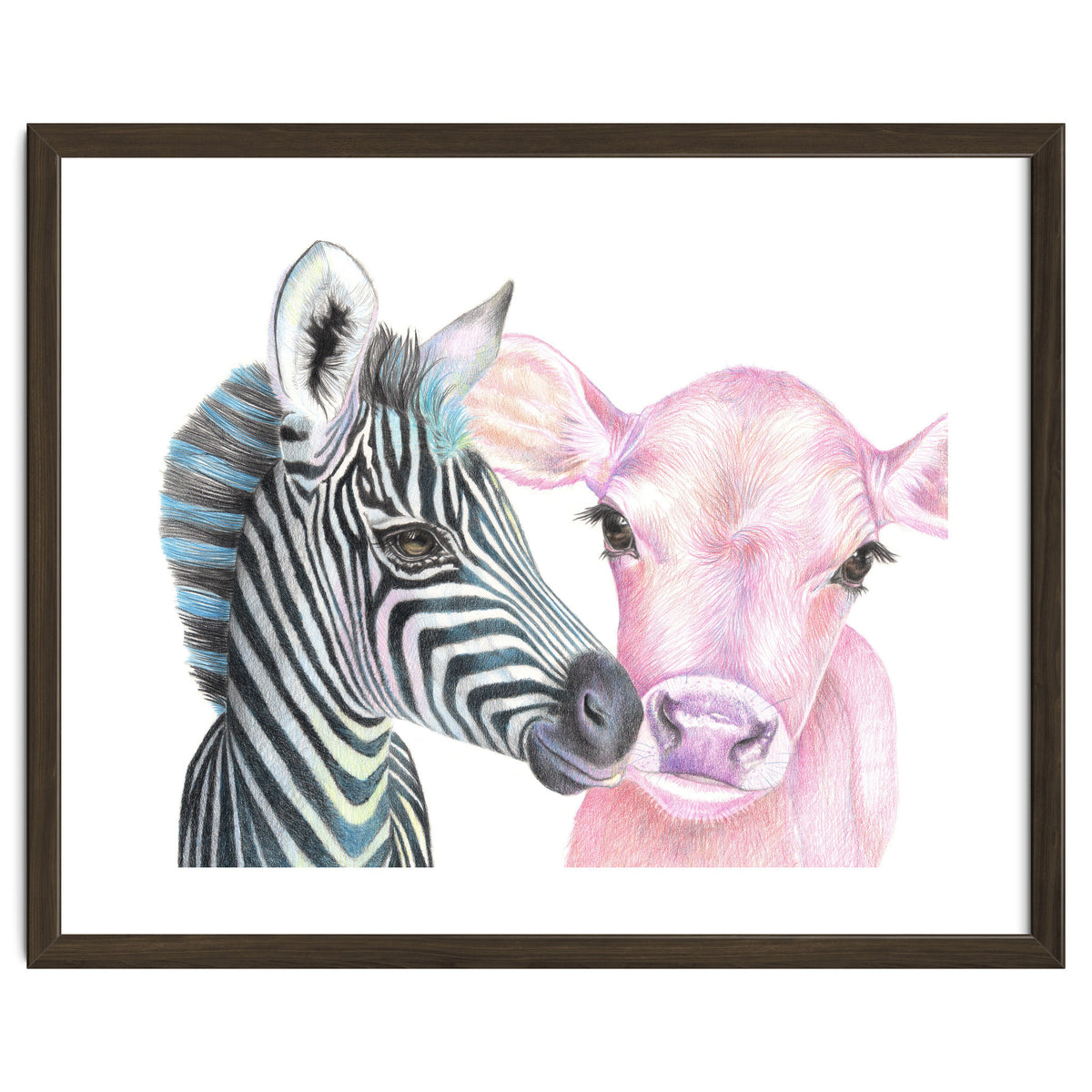 Zebra and Cow