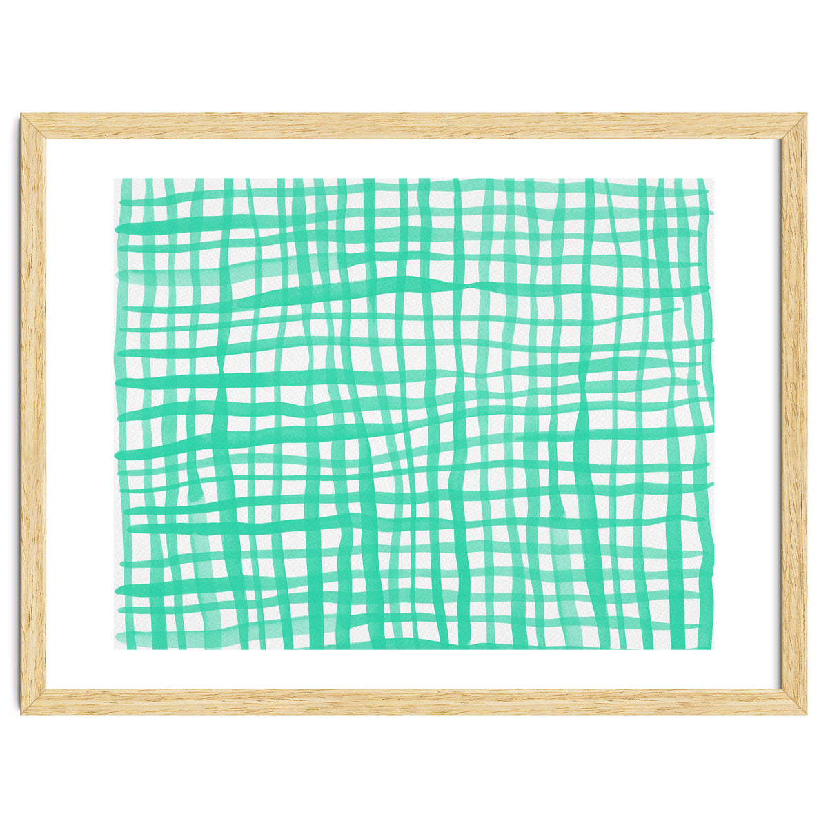 Aqua gingham pattern