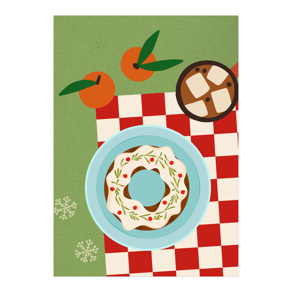 Christmas Wreath Cake (Print Only)