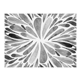 Retro abstract floral - black and white (Print Only) thumbnail