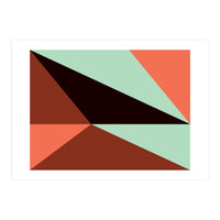 Geometric Shapes No. 17 - pink, brown, mint green & black (Print Only)