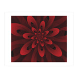 Abstract Digital Modern Red Floral 3D ART (Print Only) thumbnail
