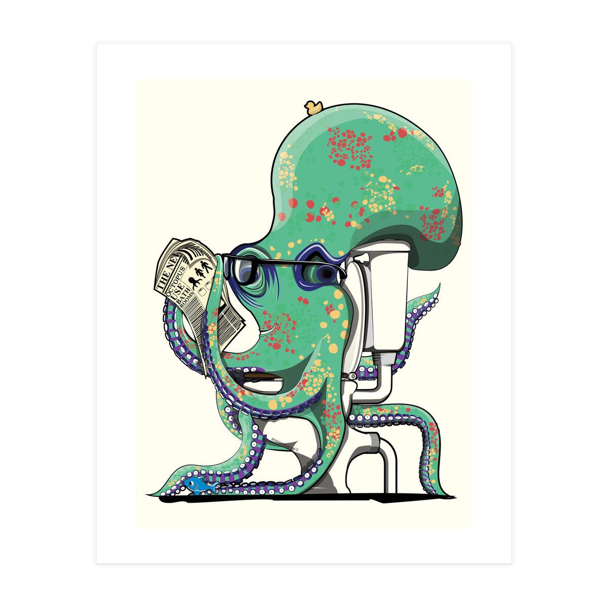 Octopus on the Toilet (Print Only)