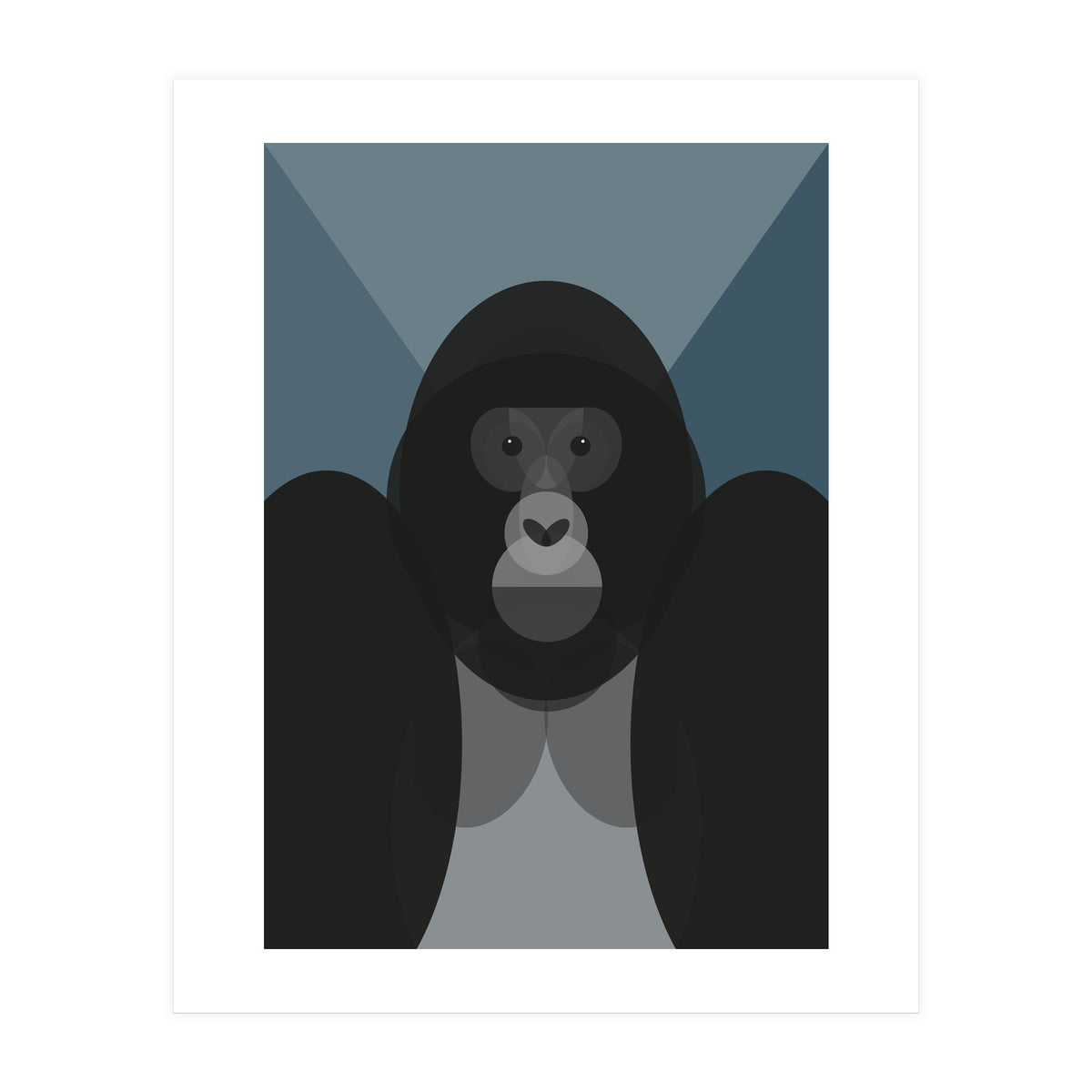 Mid Century Geometric Gorilla (Print Only)