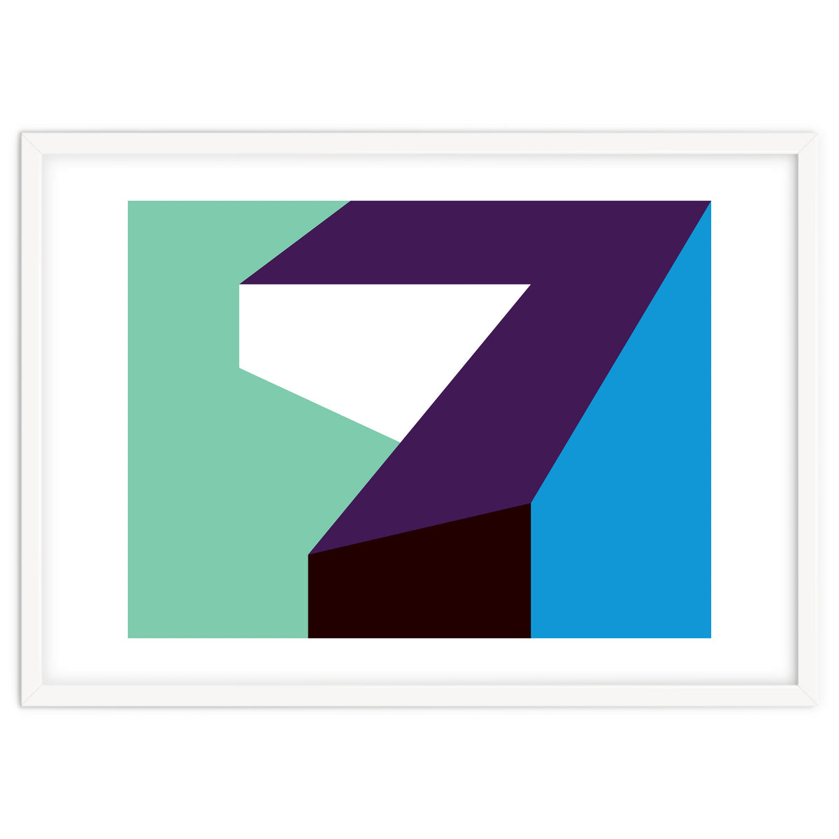 Geometric Shapes No. 60 - purple, mint & purple