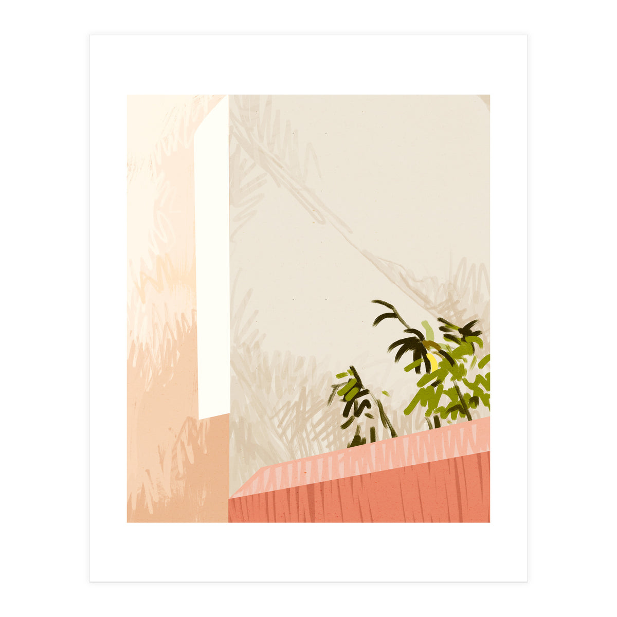 Lazy Afternoon #Abstract Digital Plants Grow (Print Only)