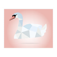 Swan Low Poly Art (Print Only)