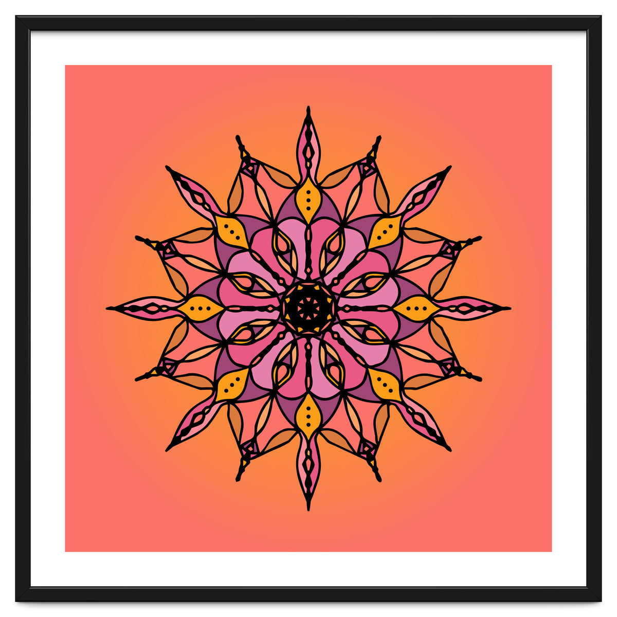 SUNSET CORAL MANDALA
