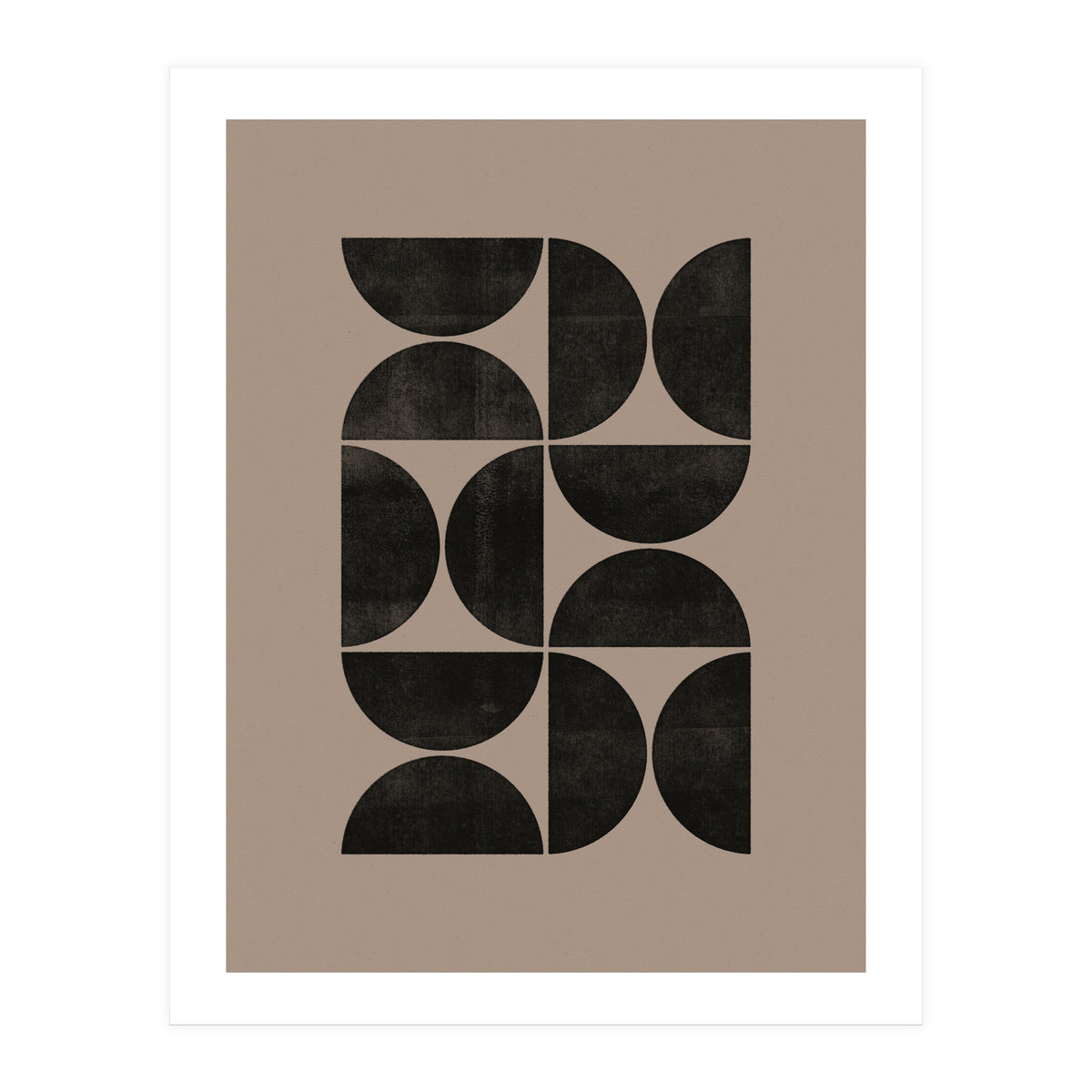 Mid-Century Modern No.24 - Woodblock Print (Print Only)