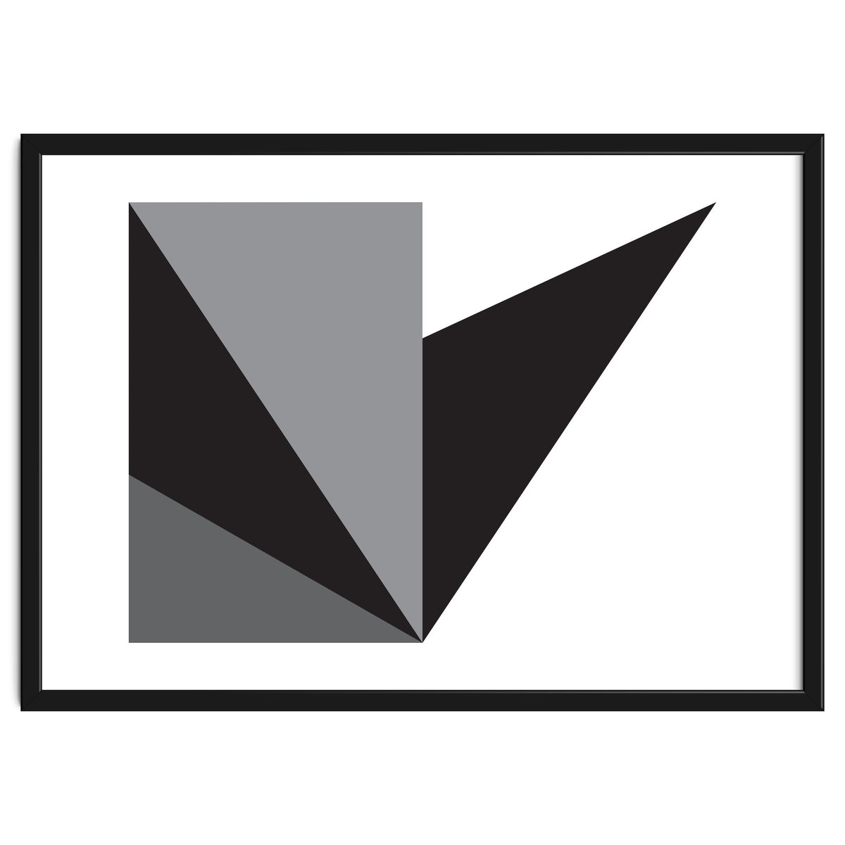 Geometric Shapes No. 76 - black, white & grey