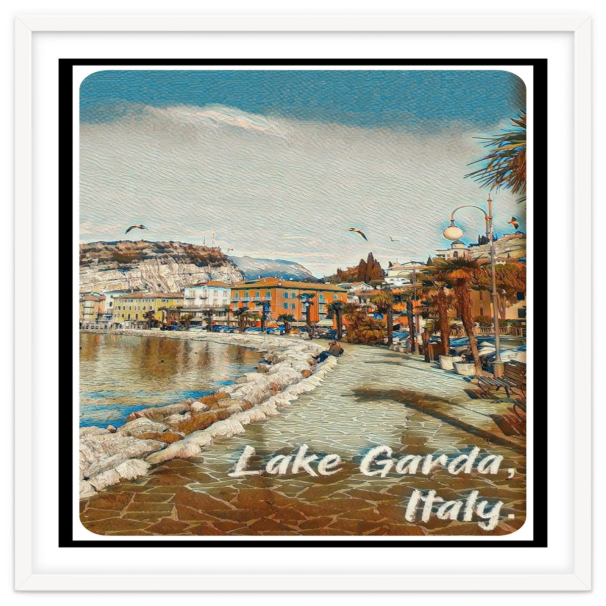 Birds And People On Lake Garda