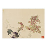 Wang Chengyu ~flowers, Vegetables, Fruits, Eggplant, Lotus Root (Print Only) thumbnail