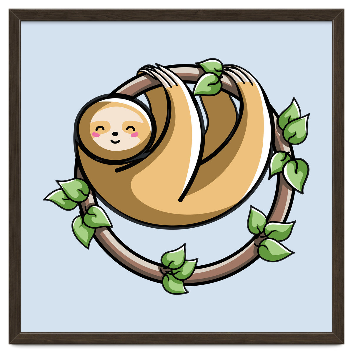 Kawaii Cute Sloth Circle