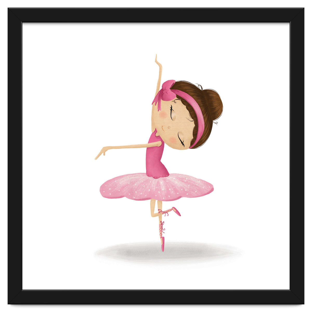 Adorable Twirling Ballerina Nursery Print